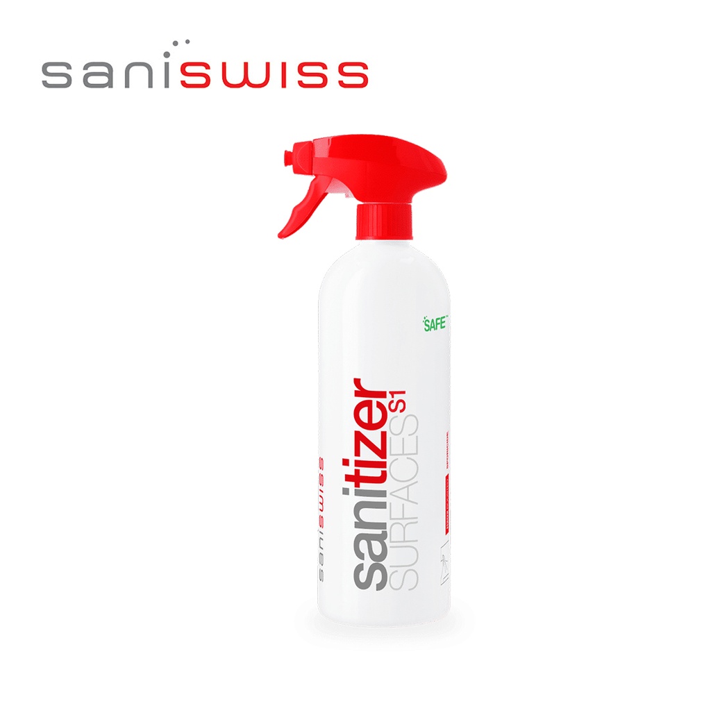 [SaniSwiss] S1 - 2 in 1 Schaumspray Oberfläche 750 ml, 6 Stk.